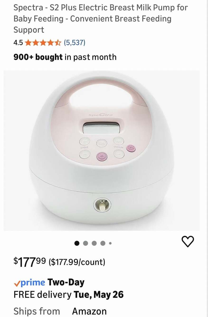 Spectra S2 Plus Premier Electric Breast Pump